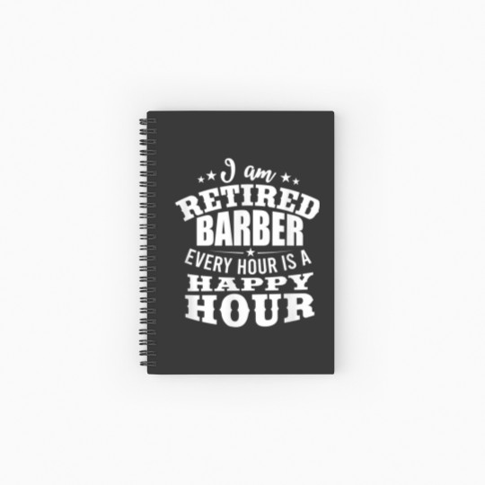 Discover Retired Hairdresser Retiree Barber Retirement Gift Spiral Notebooks   Ruled Line