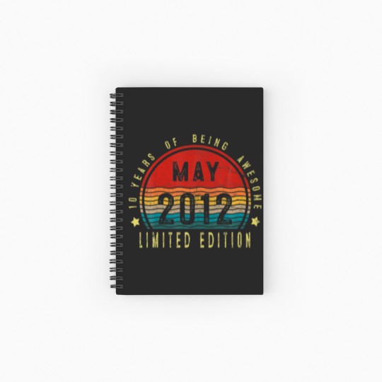 Discover May 2012 10 Year Old Gifts Limited Edition 10Th Bi Spiral Notebooks   Ruled Line