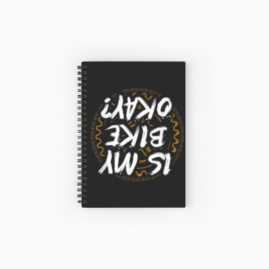 Discover Vintage Mountain Bike  Men Bicycle Gift BMX C Spiral Notebooks   Ruled Line