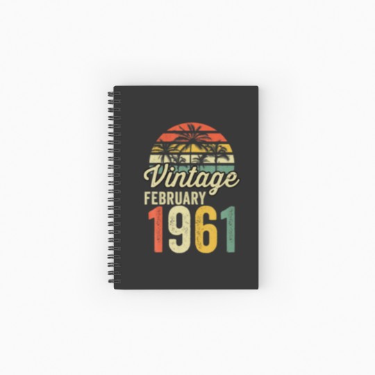 Discover 60Th Birthday 60Th Gift Idea February 1961 Vintage Spiral Notebooks   Ruled Line