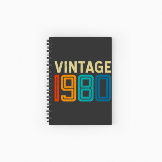 Discover 42Nd Birthday Vintage 1980 - 42 Years Old Men Wome Spiral Notebooks   Ruled Line