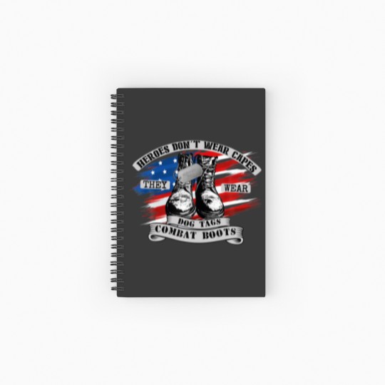 Discover Heroes Don't Wear Capes, They Wear Dog Tags Spiral Notebooks   Ruled Line