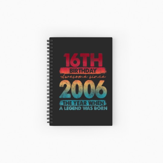 Discover Vintage 2006 Limited Edition 2006 16 Years Old 16T Spiral Notebooks   Ruled Line