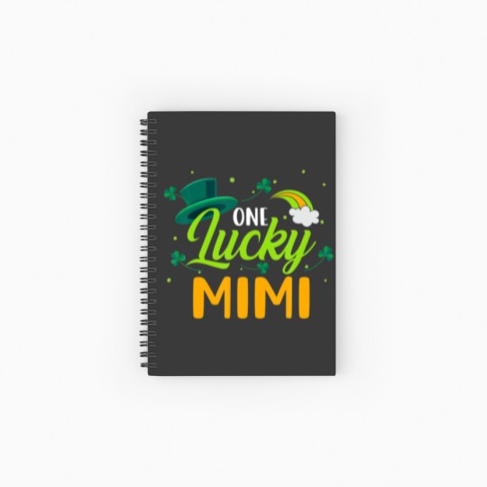 Discover Lucky Mimi Green Four Leaf Clover Patrick's Day Spiral Notebooks   Ruled Line