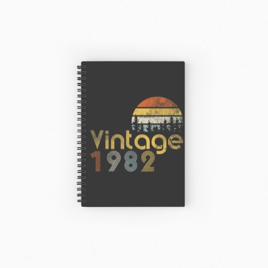 Discover 40Th Birthday Vintage Forest 1982 Spiral Notebooks   Ruled Line