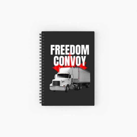 Discover Freedom Convoy 2022 Support Our Truckers Canada US Spiral Notebooks   Ruled Line