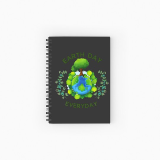 Discover Earth Day Everyday Plant Trees Planet Environmenta Spiral Notebooks   Ruled Line