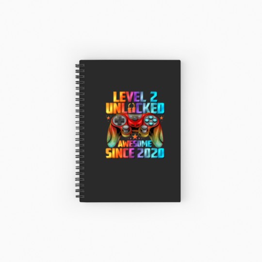 Discover Level 2 Unlocked Awesome Since 2020 2Nd Birthday G Spiral Notebooks   Ruled Line