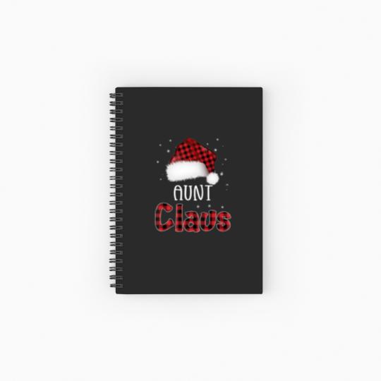 Discover Womens Funny Santa Aunt Claus Christmas Matching F Spiral Notebooks   Ruled Line