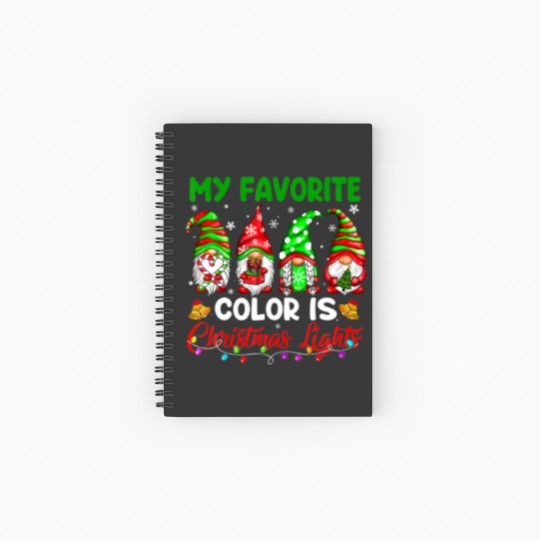 Discover Gnomes My Favorite Color Is Christmas Light Spiral Notebooks   Ruled Line