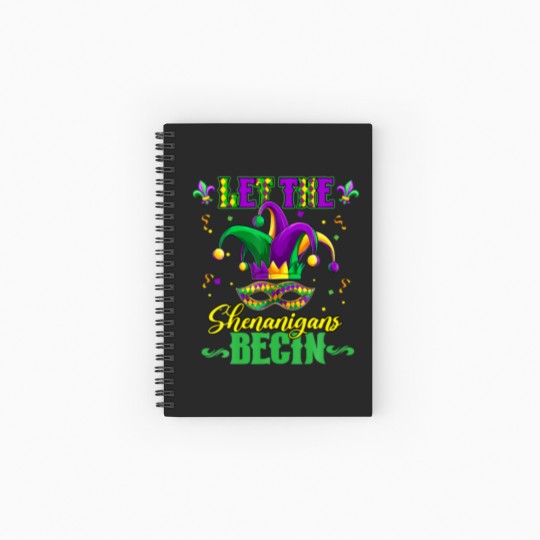 Discover Let The Shenanigans Begin Men Women Mardi Gras Spiral Notebooks   Ruled Line