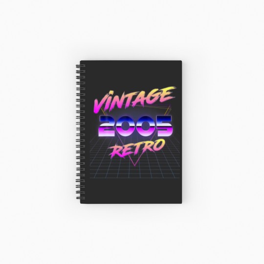 Discover Retro Vintage 80S 17Th Gift Birthday Men Women Vin Spiral Notebooks   Ruled Line