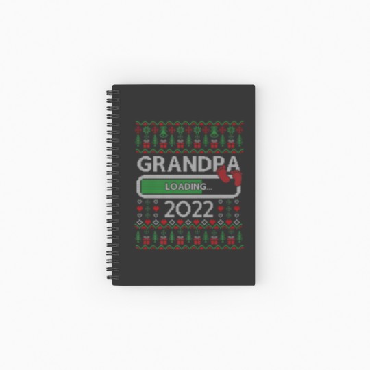 Discover Christmas Promoted To Grandpa Loading 2022 Baby An Spiral Notebooks   Ruled Line