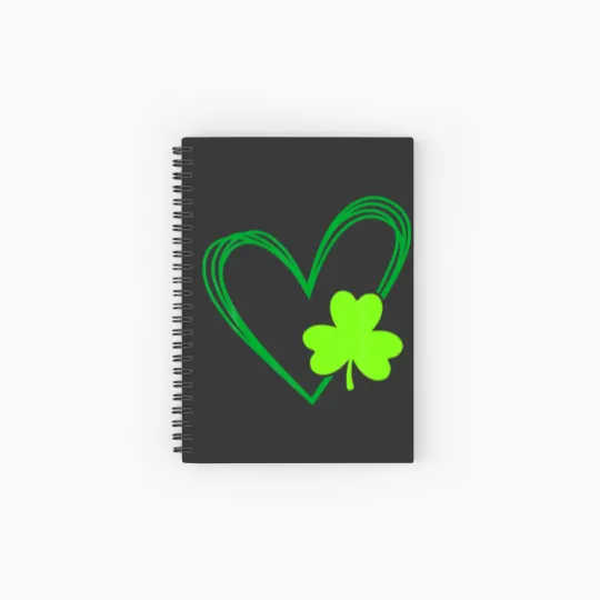 Discover Happy St Patrick's Day Irish Shamrock Heart Men Wo Spiral Notebooks   Ruled Line
