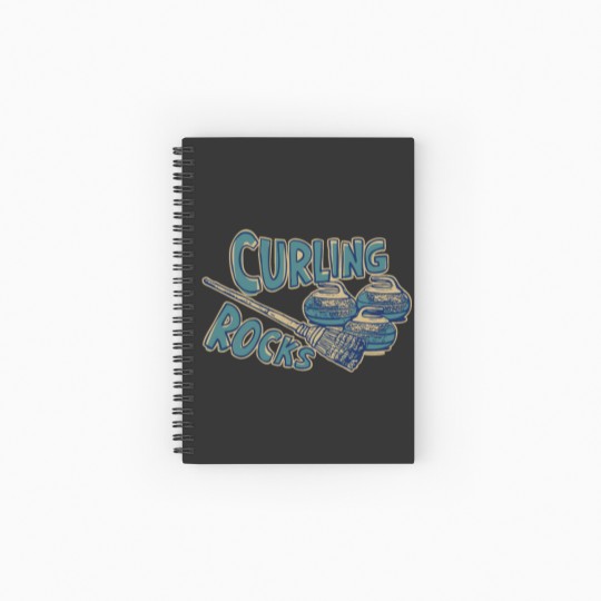 Discover Vintage Curling Rocks Spiral Notebooks   Ruled Line