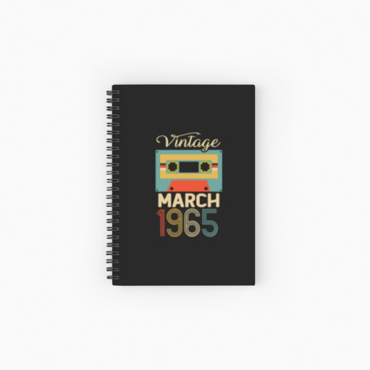 Discover Vintage March 1965 55th Birthday 55 Year Gift Spiral Notebooks   Ruled Line