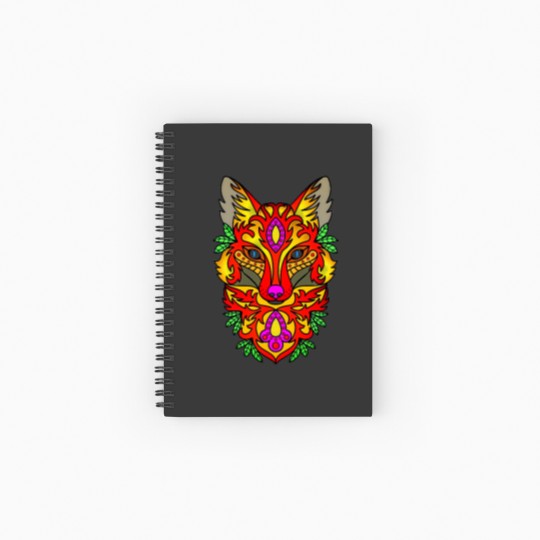 Discover Fox boho abstract art Spiral Notebooks   Ruled Line