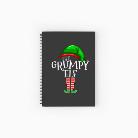Discover The Grumpy Elf Family Matching Group Christmas Gif Spiral Notebooks   Ruled Line