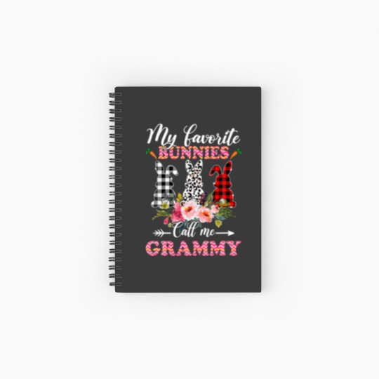 Discover My Favorite Bunnies Call Me Grammy Easter Leopard Spiral Notebooks   Ruled Line