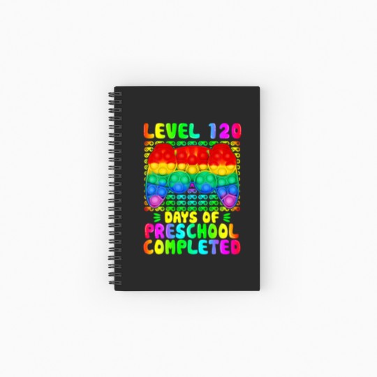 Discover Level 120 Days Of Preschool Completed Video Game P Spiral Notebooks   Ruled Line