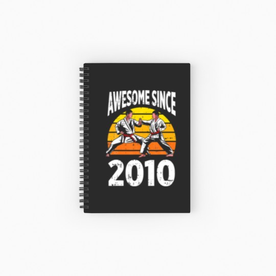 Discover Karate Awesome Since 2010 12Th Birthday 2 Years Ol Spiral Notebooks   Ruled Line