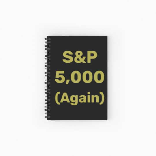 Discover S&P 5,000 Again Level Stock Market Index Spiral Notebooks   Ruled Line