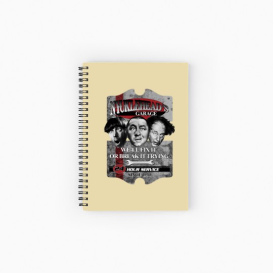 Discover Three Stooges Nyuckleheads Mechanic Garage Spiral Notebooks   Ruled Line