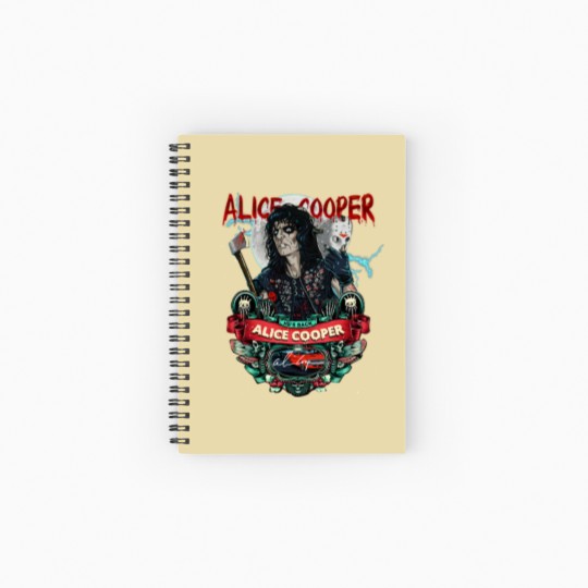 Discover Signature Alice Cooper He's Back Spiral Notebooks   Ruled Line, Alice Cooper Vintage