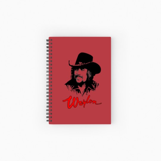 Discover Waylon Jennings Outlaw Movement In Country Music Unisex Spiral Notebooks   Ruled Line, The Waylors the house band Spiral Notebooks   Ruled Line
