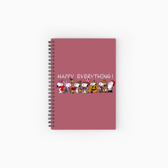 Discover Happy Everything Snoopy Halloween 2023 Spiral Notebooks   Ruled Line, Cute Cartoon Halloween Spiral Notebooks   Ruled Line