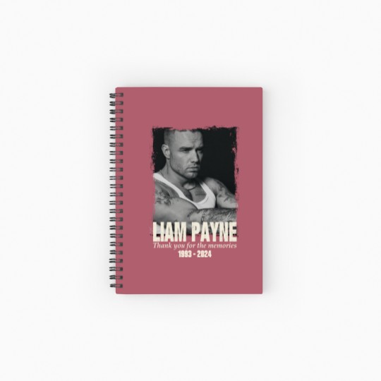 Discover Thanks For Memories Liam Payne Spiral Notebooks   Ruled Line, RIP Liam Payne Memorial 2024 Spiral Notebooks   Ruled Line