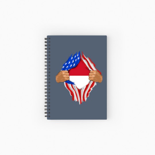 Discover Indonesian Blood Inside Me Indonesia Flag Gift Spiral Notebooks   Ruled Line
