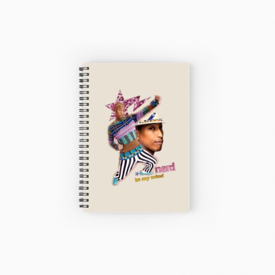 Discover Pharrell William Nerd In My Mind Vintage Spiral Notebooks   Ruled Line