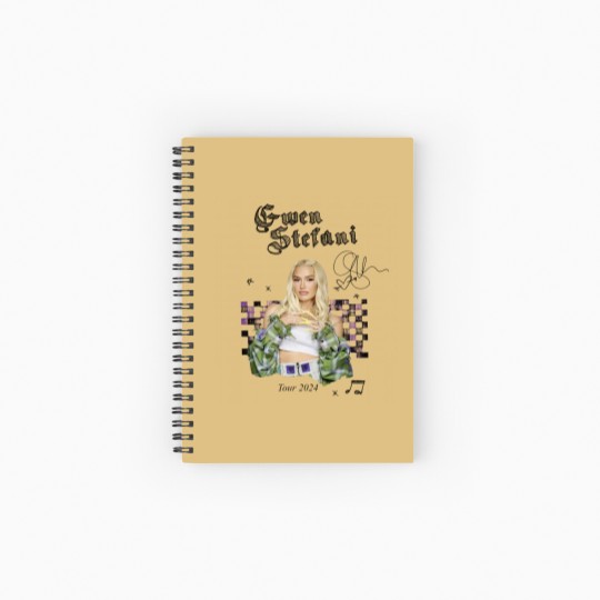 Discover Gwen Stefani Tour 2024 Gift For Fan Spiral Notebooks   Ruled Line