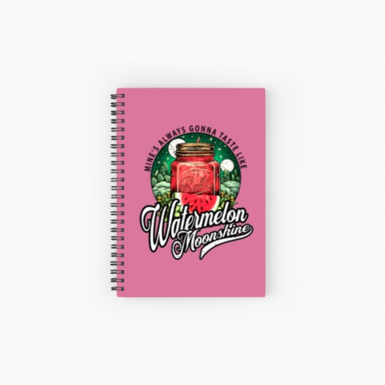 Discover Watermelon Moonshine Retro Country Music Spiral Notebooks   Ruled Line