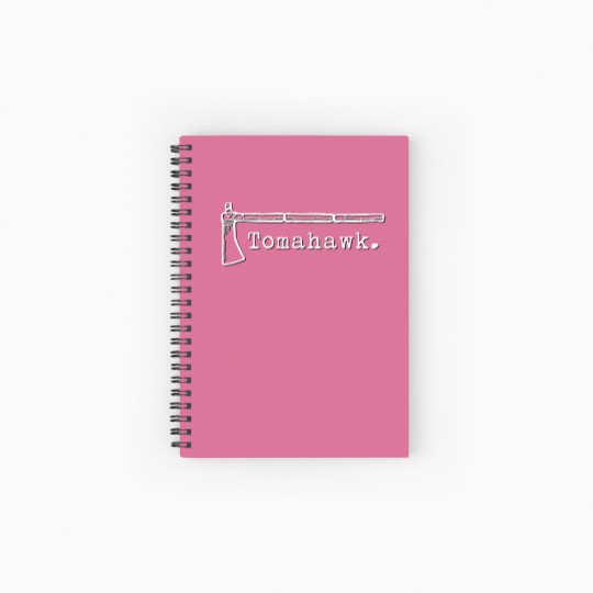 Discover Tomahawk Logo (White) Spiral Notebooks   Ruled Line