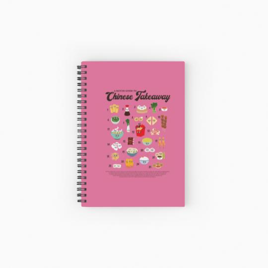 Discover Chinese Takeaway Guide Graphic Spiral Notebooks   Ruled Line