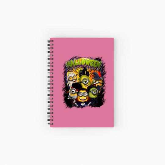 Discover Minions Halloween Spiral Notebooks   Ruled Line Unisex Jersey Short Sleeve Spiral Notebooks   Ruled Line