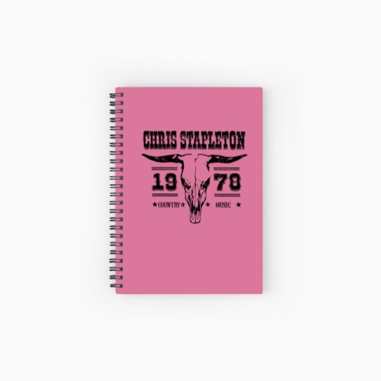 Discover Chris Stapleton ESTD 1978 Spiral Notebooks   Ruled Line, Chris Stapleton Bullhead