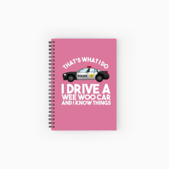 Discover Funny Police Officer Gift For Cop Law Enforcement Men Women Spiral Notebooks   Ruled Line