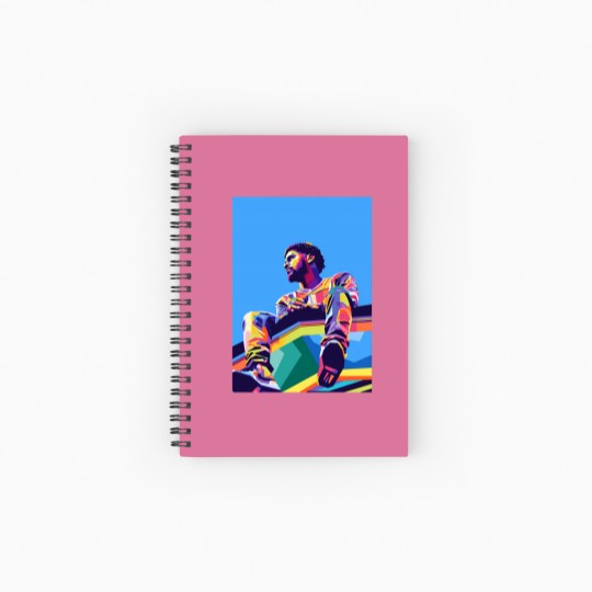 Discover J Cole Wpap Pop Art - J Cole - Spiral Notebooks   Ruled Line