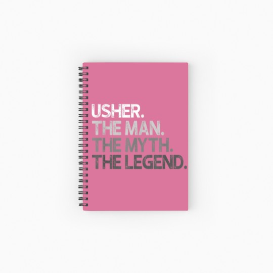 Discover Usher Gift The Man Myth Legend Spiral Notebooks   Ruled Line