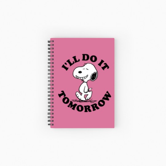 Discover Snoopy I'll Do It Tomorrow Spiral Notebooks   Ruled Line