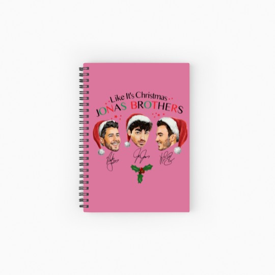Discover Like It's Christmas Jonas Brothers Spiral Notebooks   Ruled Line Unisex Spiral Notebooks   Ruled Line For Men Women S-5XL
