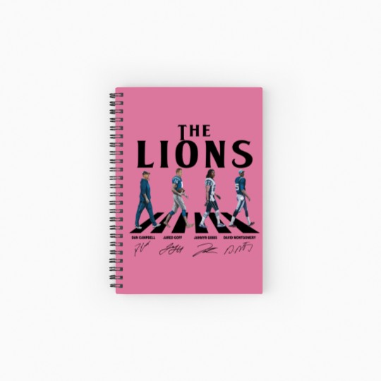 Discover Lions Walking Abbey Road Signatures Football Spiral Notebooks   Ruled Line