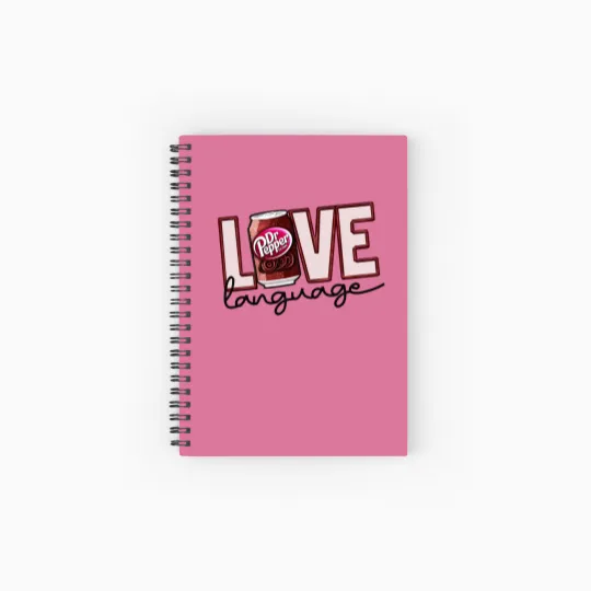 Discover Dr. Pepper Spiral Notebooks   Ruled Line, Love Language Dr Pepper, Beverage Spiral Notebooks   Ruled Line