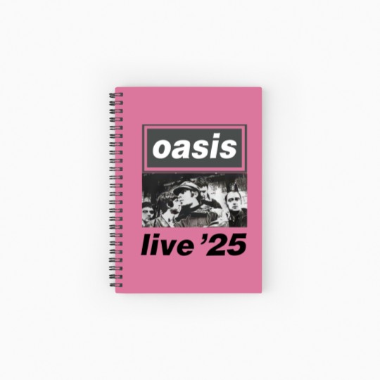 Discover Oasis Live 2025 World Tour  Unisex Spiral Notebooks   Ruled Line Oasis Band Spiral Notebooks   Ruled Line