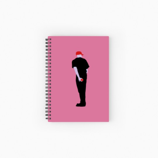 Discover baseball player Spiral Notebooks   Ruled Line
