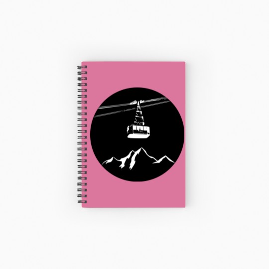 Discover Mountain with gondola white Spiral Notebooks   Ruled Line