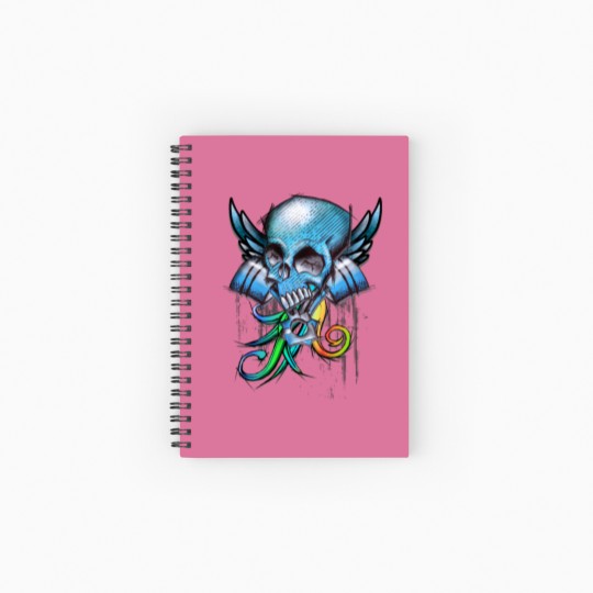 Discover Skull Tuning Design Spiral Notebooks   Ruled Line